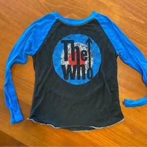 Kids Size 5 THE WHO rock tour baseball t-shirt
